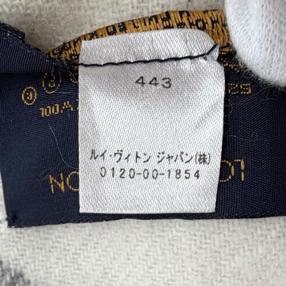 Louis Vuitton Echarpe Monogram Capital Cashmere Wool Scarf with Fringe Gray Off — view 10