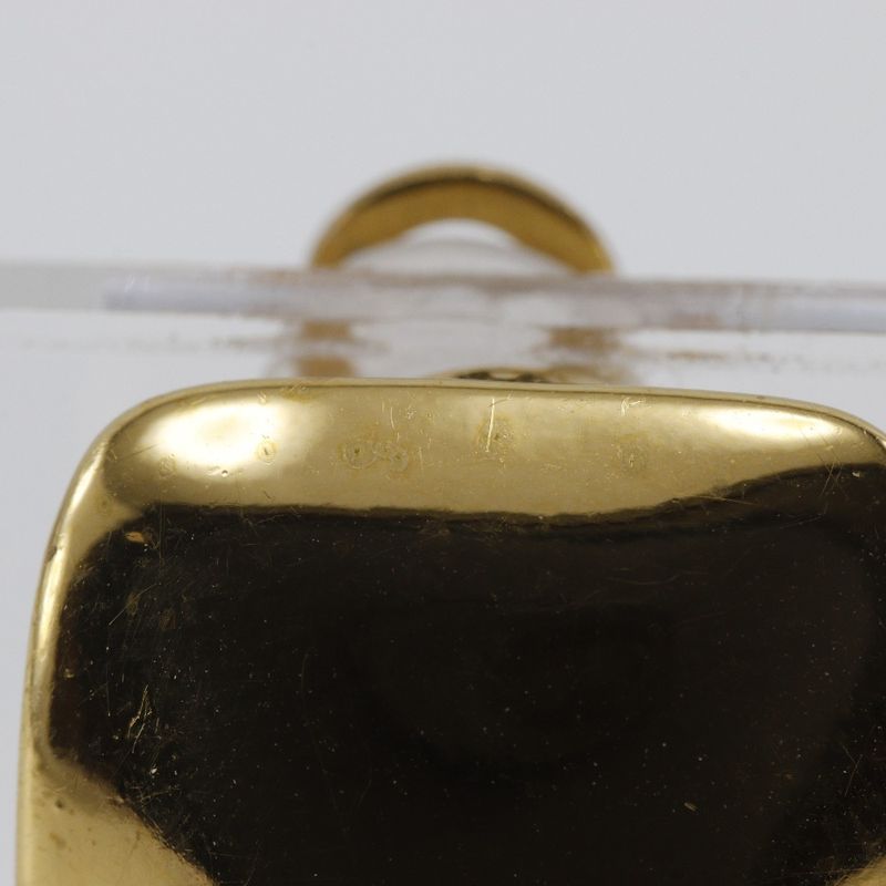 Chanel Coco Heart Clover Vintage Gold Plated X Plastic Brown 95P Ladies 36.0g