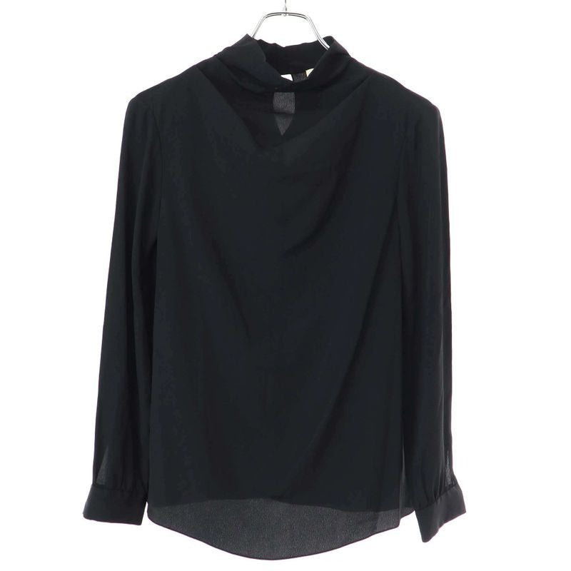 Celine High Neck Silk Pullover Shirt Blouse 2 D Black 34