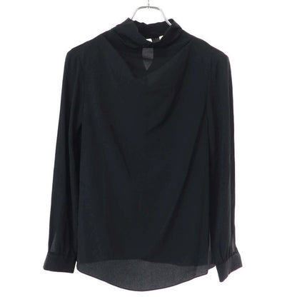 Celine High Neck Silk Pullover Shirt Blouse 2 D Black 34