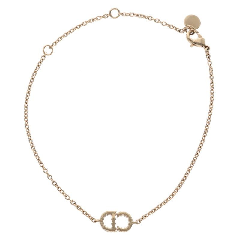 Christian Dior Clair D LUNE CD Rhinestone Embellished Bracelet Women