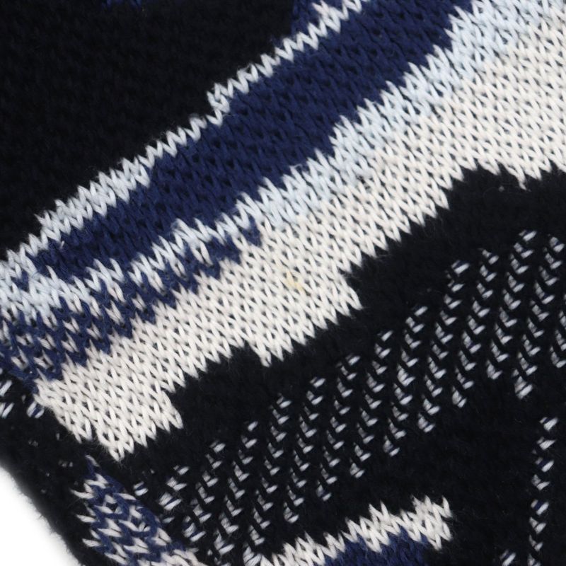 Louis Vuitton 20SS 100% Cotton Camo Pique Jacquard Crewneck Knit Sweater Navy