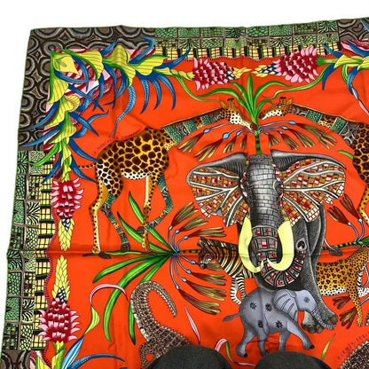 Hermes Scarf Carre 90 LA Marche DU Zambeze On The Zambezi Silk Multicolor — view 3