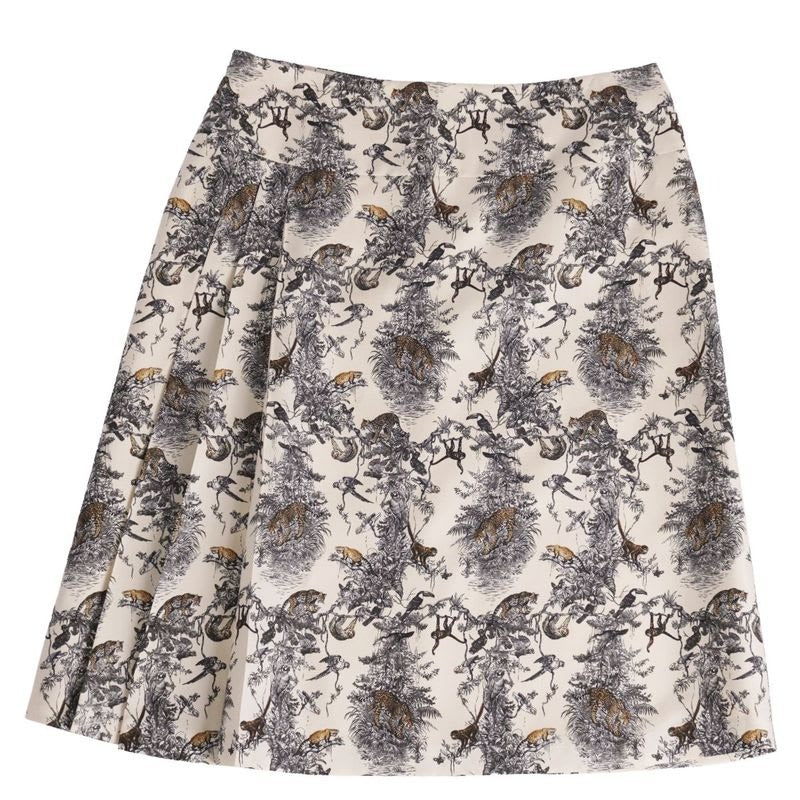 Hermes Skirt Long All-over Pattern Silk Bottoms