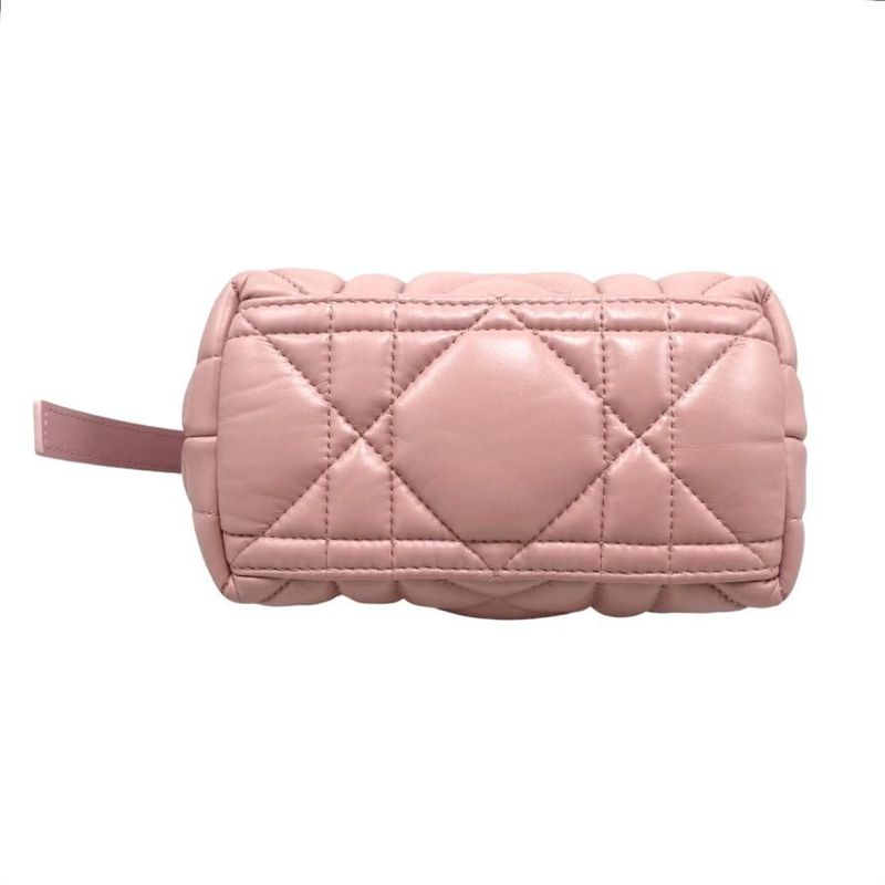 Christian Dior Handbag Nomad Pouch Small S5553omig Pink Gold Hardware Christian