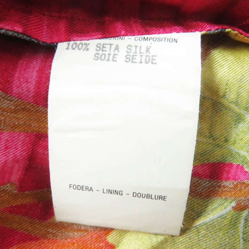 Gucci Vintage 1994 Tom Ford Period 100% Silk With Gold Buttons Fruit Print