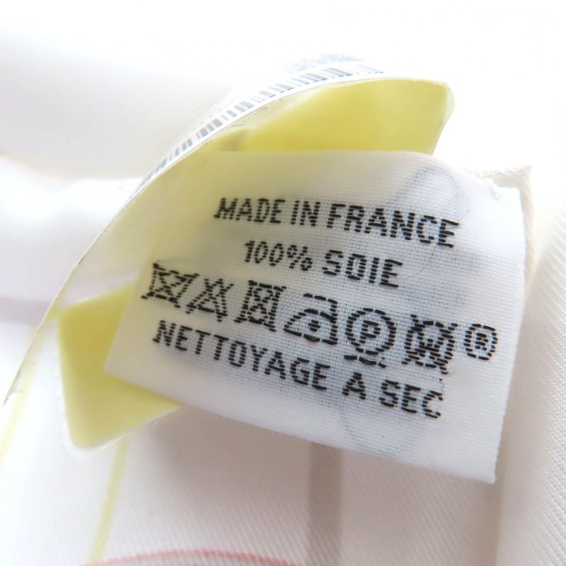 Hermes 2025 Carre Geant Carre 90 All In The Saddle 100% Silk White/jeanne