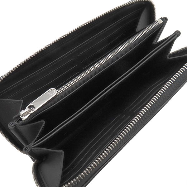 Louis Vuitton Long Wallet Zippy Wallet Monogram Mahina Noir Black Silver