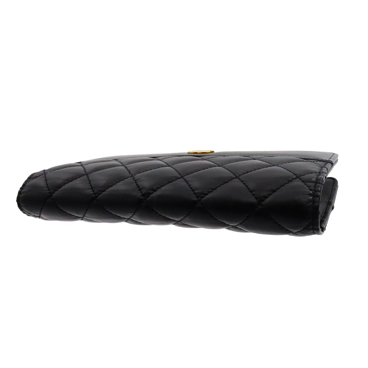 Chanel Bifold Wallet Gabrielle de Chanel Black Gold Lambskin — view 3