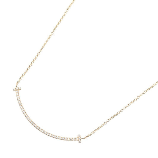 Tiffany & Co Necklace T Smile Small Diamond 40.5 cm 18k Pink Gold