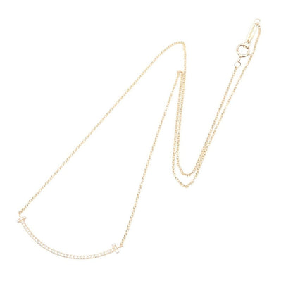 Tiffany & Co Necklace T Smile Small Diamond 40.5 cm 18k Pink Gold — view 2