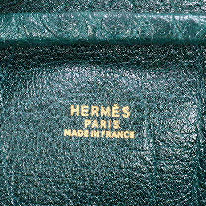 Hermes 00W Marked Gallop 50 Leather Boston Bag Green Business Travel A4 Tote