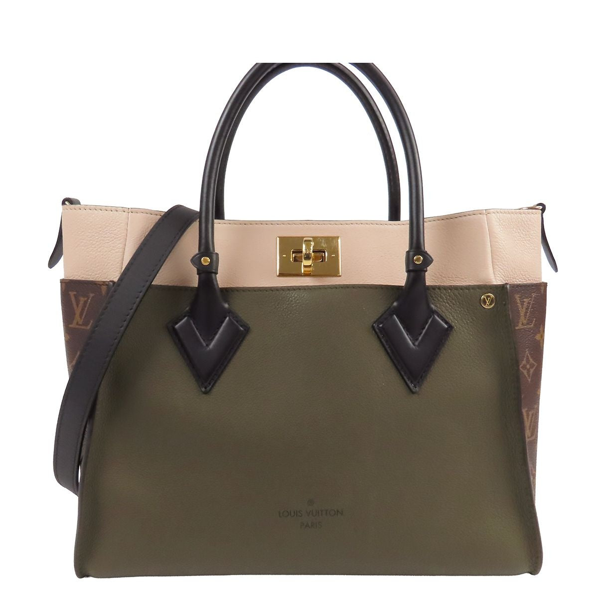 Louis Vuitton on My Side MM Laurier Brown Calfskin Monogram Canvas 2-Way