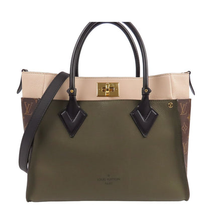 Louis Vuitton on My Side MM Laurier Brown Calfskin Monogram Canvas 2-Way