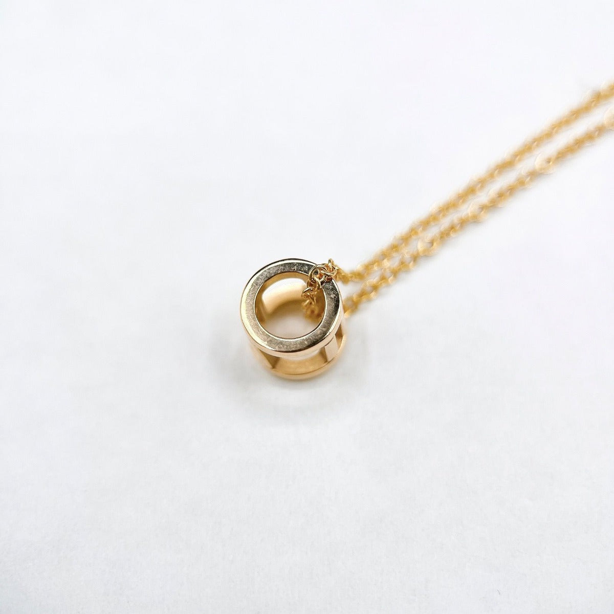 Tiffany & Co. Atlas Open Mini Pink Gold Necklace — view 2