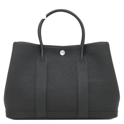 Hermes Tote Bag Garden Party TPM 30 Negotiating Black Silver New All Leather