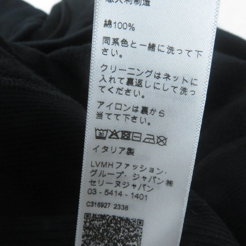 Celine 24SS 2y70f6700q 100% Cotton Cracked Cotton Fleece Oversized Hoodie Black