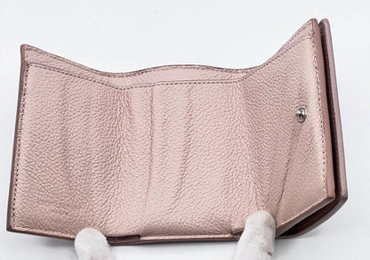 Saint Laurent Trifold Wallet Compact Pink Beige 05bs171