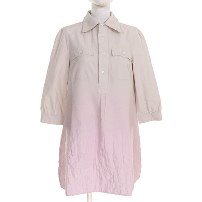 Prada 2024 P3n16 Pink Quilted Mini Dress Cotton Silk Triangle Patch Design