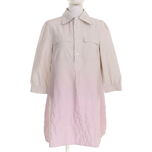 Prada 2024 P3n16 Pink Quilted Mini Dress Cotton Silk Triangle Patch Design