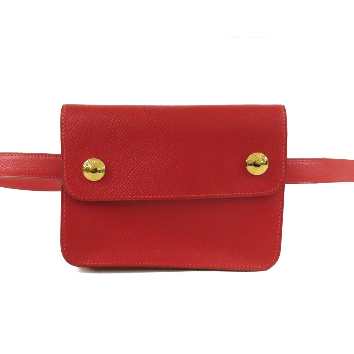 Hermes Pochette Green Red Gold Courchevel