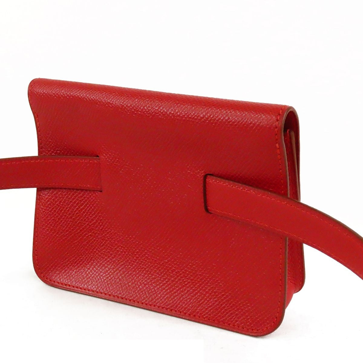 Hermes Pochette Green Red Gold Courchevel — view 2