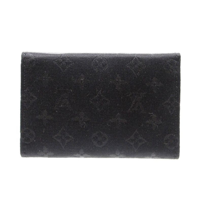 Louis Vuitton Portmonnaie Satin Monogram Coin Case Monogram Satin M92137 Black