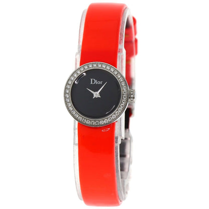 Dior Christian la Mini DI Diamond Watch SS Leather