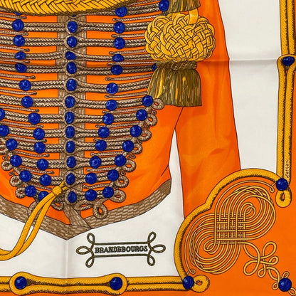 Hermes Brandebourgs Brandenburg Decor Scarf Silk Orange