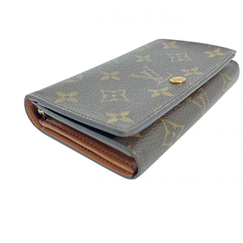 Louis Vuitton M61730 Monogram L-shaped Zipper Porte Monnaie Vie Trésor Fold