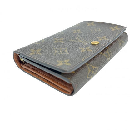 Louis Vuitton M61730 Monogram L-shaped Zipper Porte Monnaie Vie Trésor Fold
