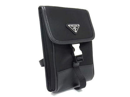 Prada Tessuto Nylon And Saffiano Leather Shoulder Bag Crossbody