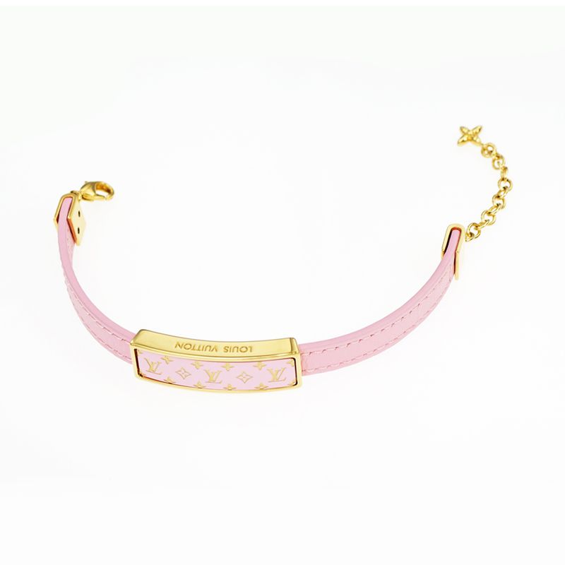 Louis Vuitton Bracelet Nanogram Enamel M8803z Pink Gdhardware Accessorie