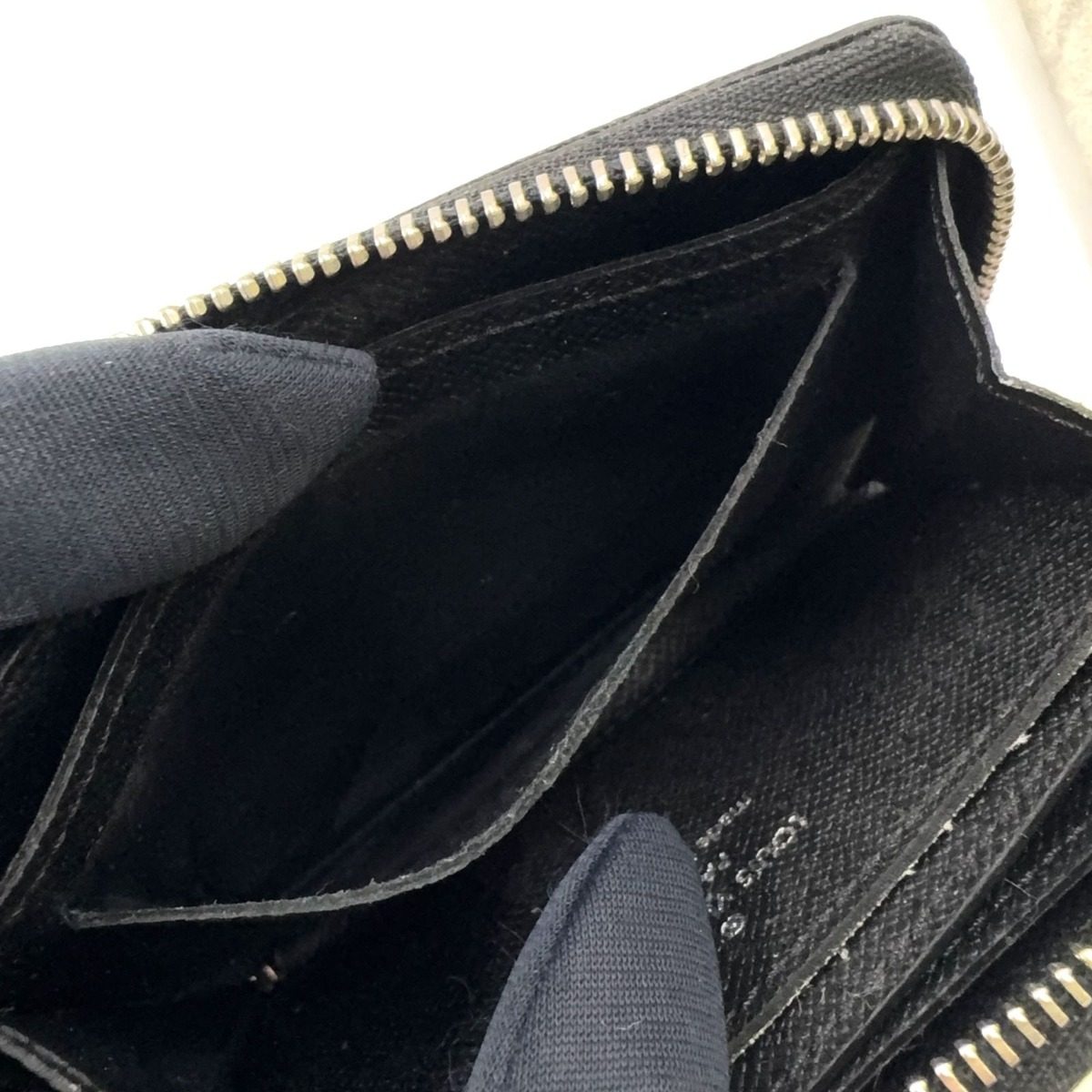 Louis Vuitton Zippy Coin Purse Damier Graphite Black Case Silver — view 8