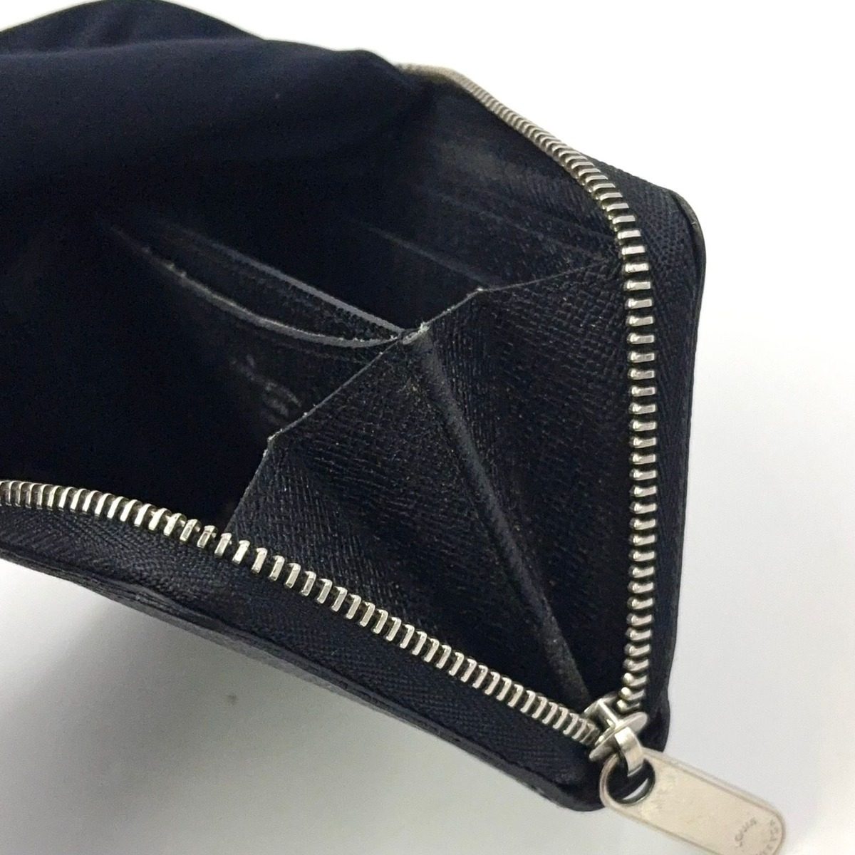 Louis Vuitton Zippy Coin Purse Damier Graphite Black Case Silver — view 9