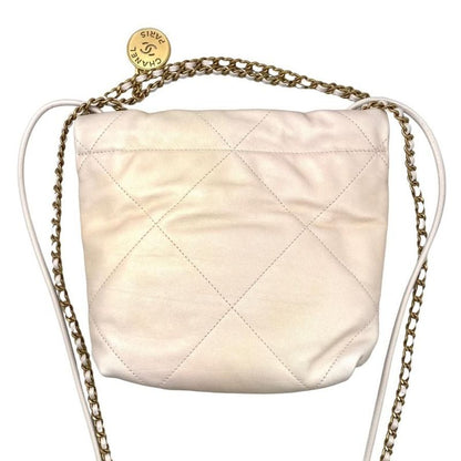 Chanel22 Mini Chanel 22 Mini As3980 Ecru & Gold Shoulder Bag 2way Gold Hardware