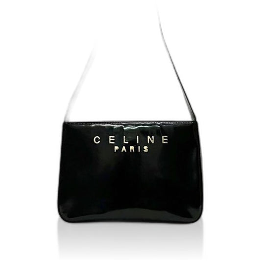 Celine Shoulder Bag Black Leather 97 2