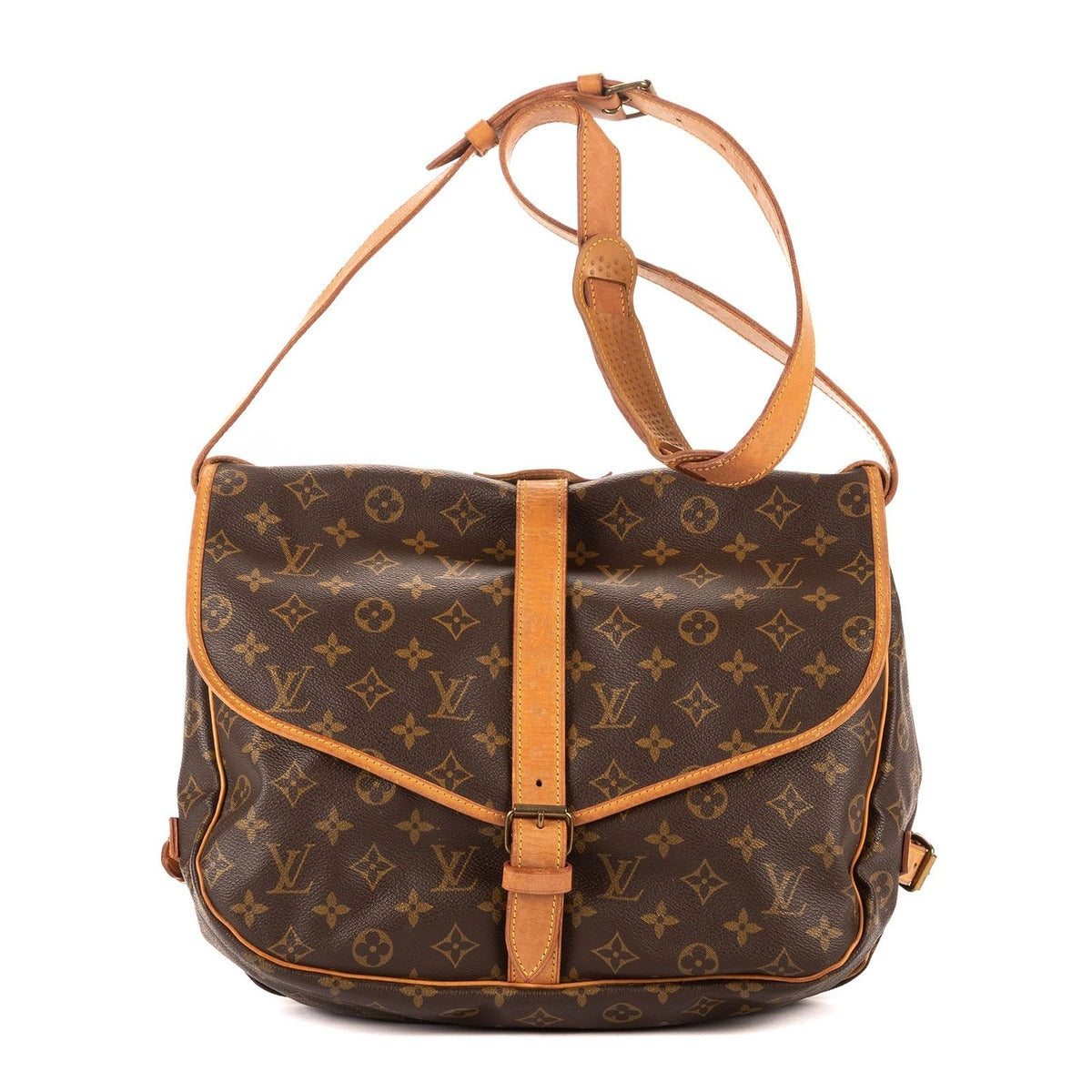 Louis Vuitton Saumur Brown Monogram Canvas Shoulder Bag