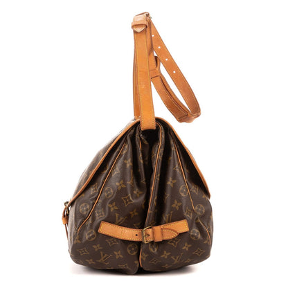 Louis Vuitton Saumur Brown Monogram Canvas Shoulder Bag — view 4