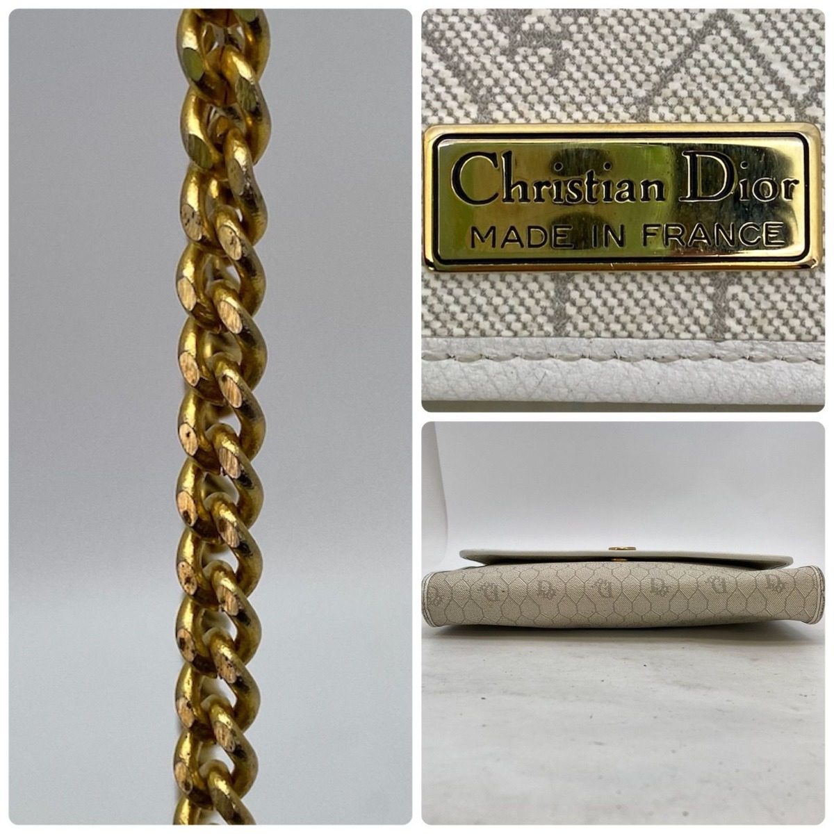 Dior Shoulder Bag Trotter White Chain Travel Formal — view 4