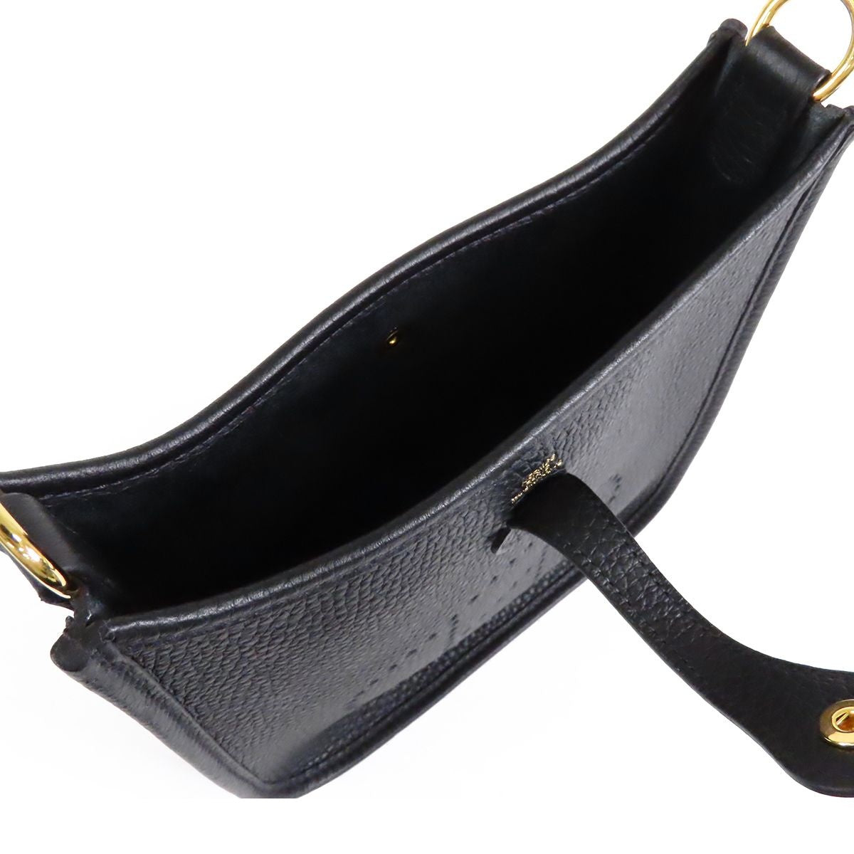 Hermes Evelyne Amazon TPM Black Gold Taurillon Shoulder Bag — view 5