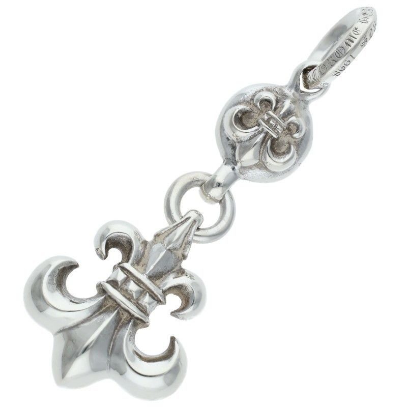 Chrome Hearts BS Fleur 1 Ball BS Charm Silver Necklace Top