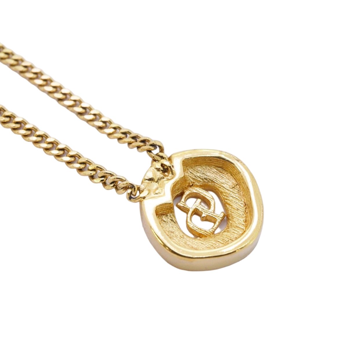 Dior Necklace CD Logo Gold Plated Rhinestone — view 2