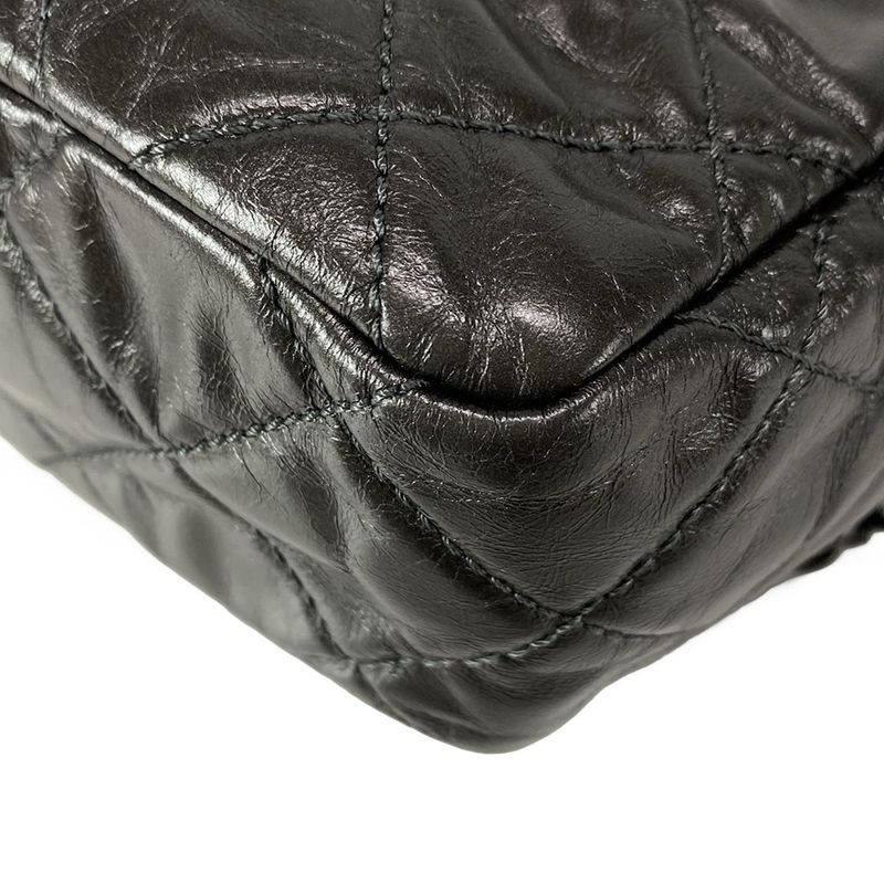 Chanel Shoulder Bag Luxury Linematelasse Dark Gray Chain Shoulder/black