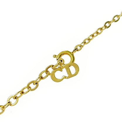 Christian Dior GP Dior Logo Oval Necklace Women's Gold 364100 Necklace