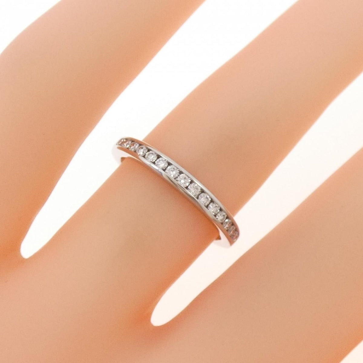 Tiffany Half Circle Channel Setting Ring — view 6