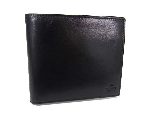 Gucci 04848 Leather Bifold Wallet Billfold Coin Purse Card Holder Men