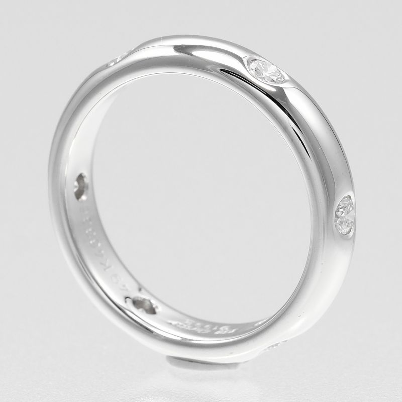 Cartier Stella 18kwhite Gold With Diamonds #8.5 Ladies 4.62g Ring