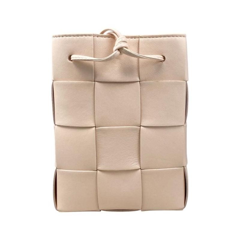 Bottega Veneta Shoulder Bag Small Cassette Bucket Bag 680218 Lambskin Pink