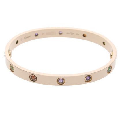 Cartier LOVE Bracelet Love Bracelet 18K Pink Gold Multi-stone Bracelet Men's 17